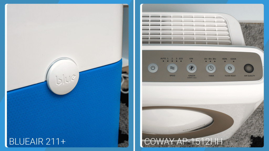 Coway AP-1512HH Vs Blueair 211+ - Air Purifiers Controls