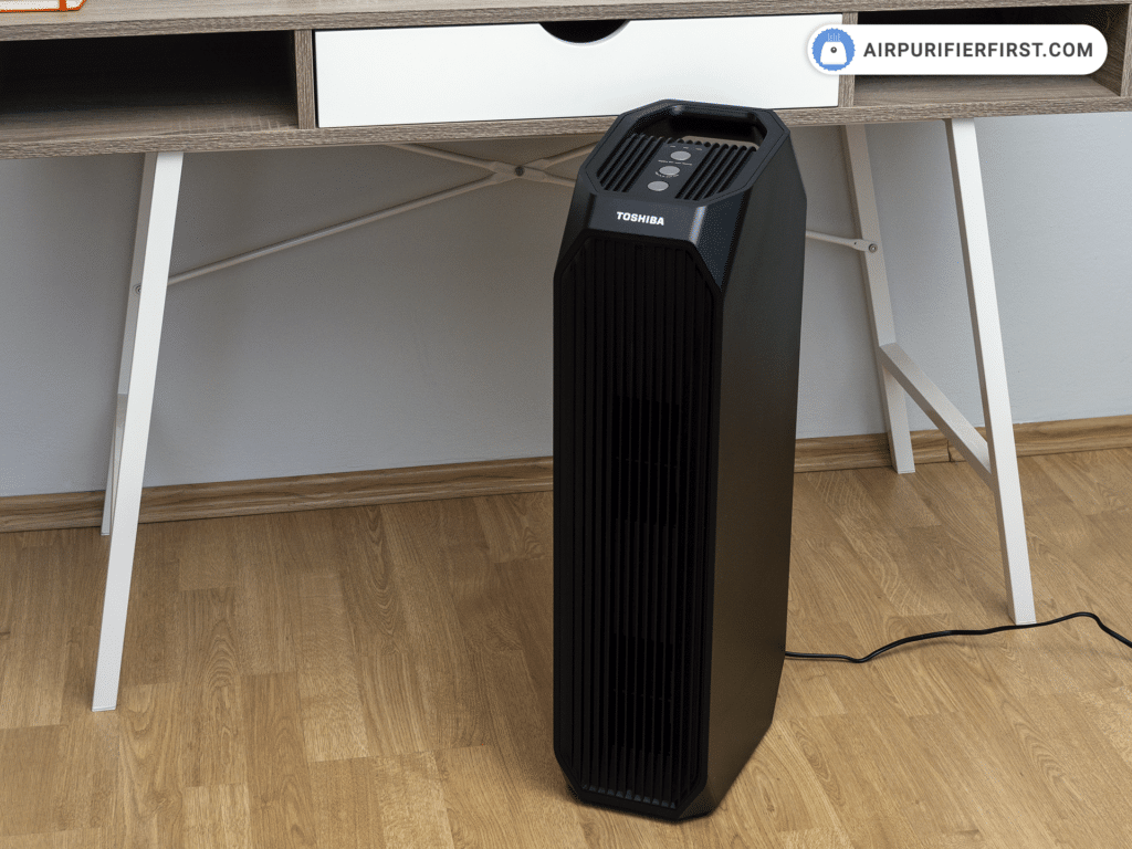 Toshiba CAF-Z45FR(K) Air Purifier - In front of the office desk
