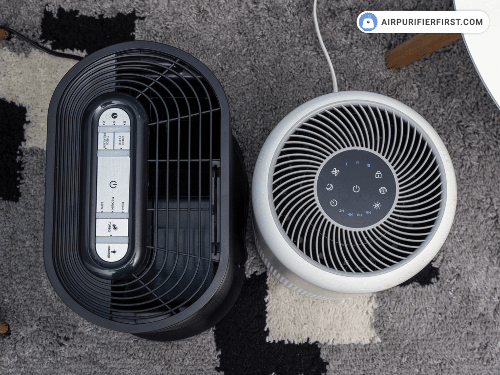 Honeywell HPA100 Vs Levoit Core 300 - Fan grilles on the top