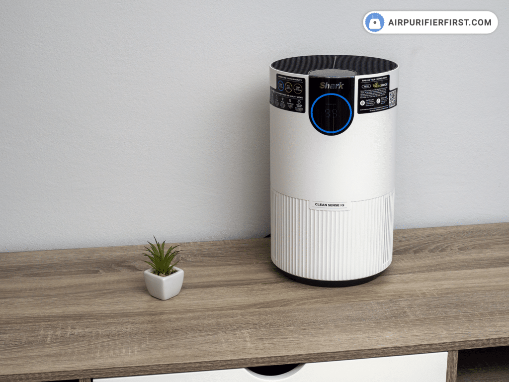 Shark HP102 Air Purifier - Placed on the office desk