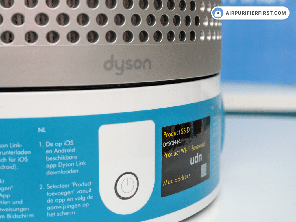 Dyson TP02 Air Purifier - Control button