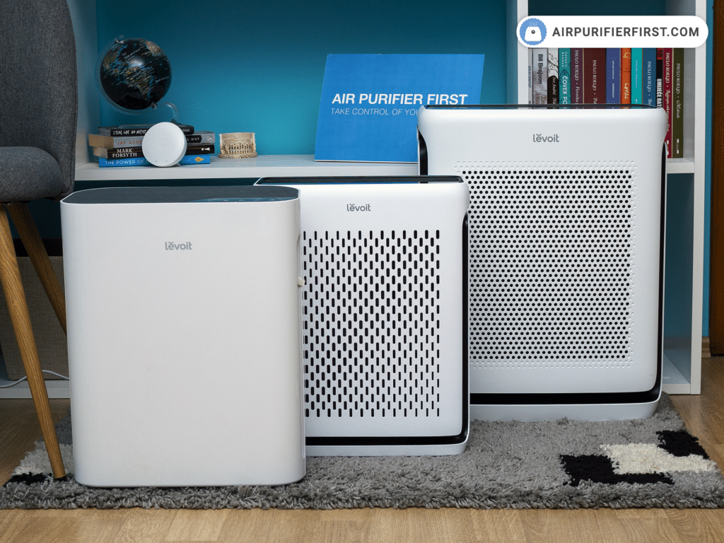 I placed all air purifiers from the Levoit Vital series side-by-side